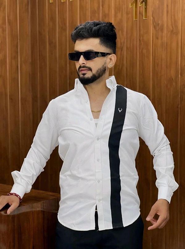 ALLEN SOLLY - Full Sleeves Designer shirt - Fabric -100% Soft Premium Oxford Cotton Fabric