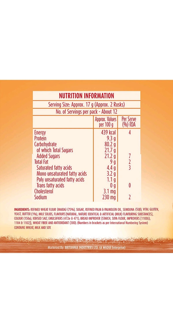Toastea Sutter Rusk - 200g