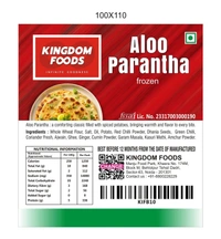 Kingodm Foods Aloo Parantha (Frozen) (120 Gm/Pc) – Pack of 5 Pieces, 1 Packet