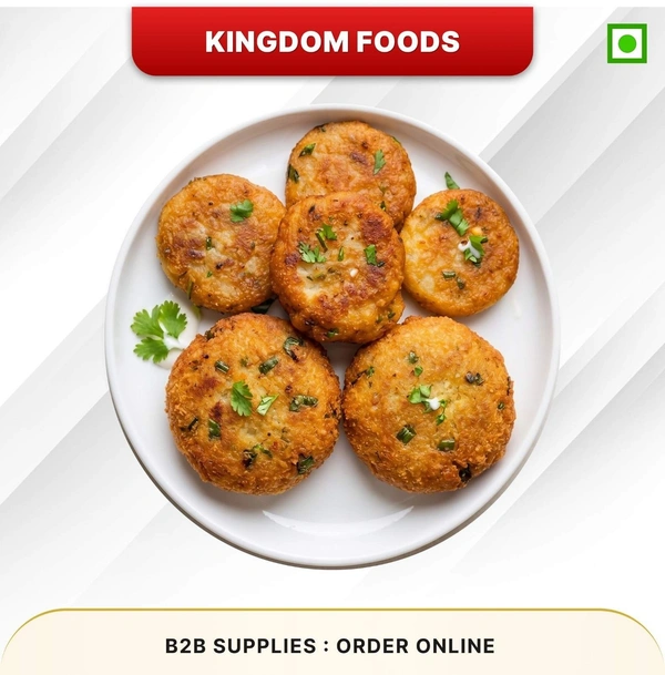 Kingodm Foods Aloo Burger Patty (Frozen) (40 Gm/Pc) – 1 Kg