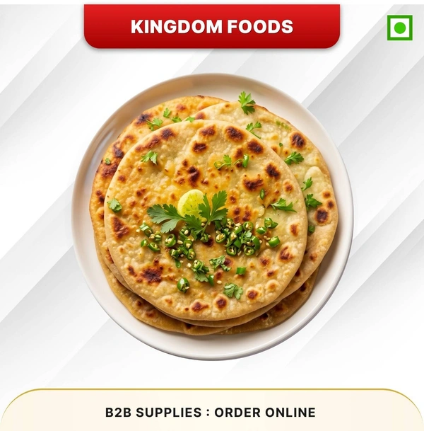 Kingodm Foods Aloo Parantha (Frozen) (120 Gm/Pc) – Pack of 5 Pieces, 1 Packet