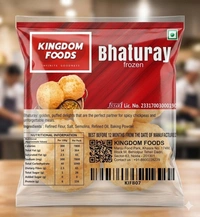 Kingodm Foods Bhaturay (Frozen) (65 Gm/Pc) – Pack of 4 Pieces, 1 Packet