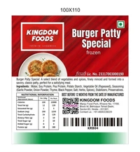 Kingodm Foods Burger Patty Special (Frozen) (90 Gm/Pc) – 1 Kg