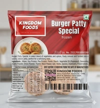 Kingodm Foods Burger Patty Special (Frozen) (50 Gm/Pc) – 1 Kg