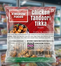 Kingodm Foods Chicken Tandoori Tikka (Frozen) (40 Gm/Pc) – 1 Kg