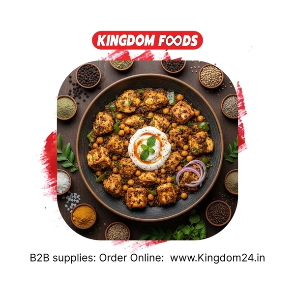 Kingodm Foods Chicken Kali Mirch Boti with Protein (Non Frozen) – 1 Kg/Pc