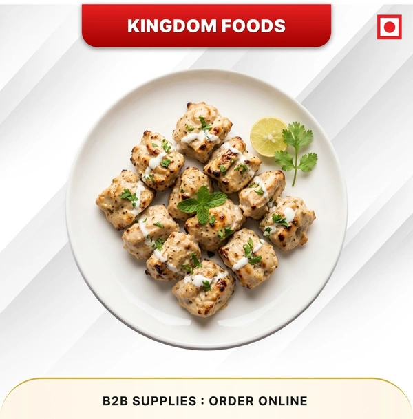 Kingodm Foods Chicken Malai Tikka (Frozen) (40 Gm/Pc) – 1 Kg