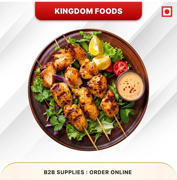 Kingodm Foods Chicken Seekh Tandoori (Frozen) (90 Gm/Pc) – 1 Kg