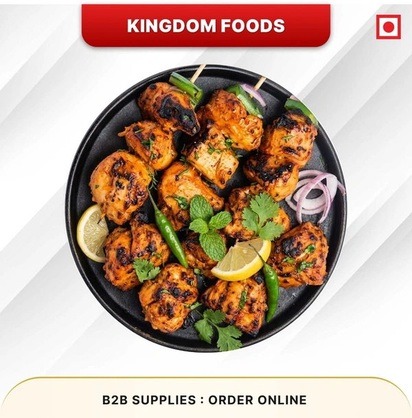 Kingodm Foods Chicken Tandoori Tikka (Frozen) (40 Gm/Pc) – 1 Kg
