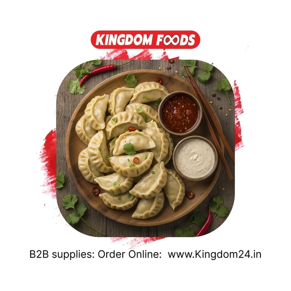 Kingodm Foods Chicken Schezwan Momos (Frozen) (30 Gm/Pc) – Handcrafted, 33 Pcs