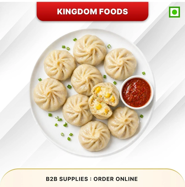 Kingodm Foods Corn N Cheese Momos (Frozen) (25 Gm/Pc) – 40 Pcs