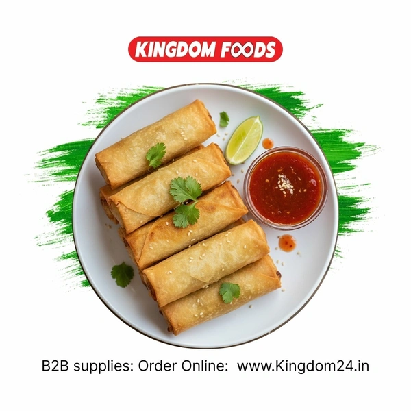 Desi Paneer Spring Rolls (Frozen) (100 Gm/Pc) – Pack of 10 Pieces, 1 Kg