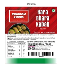 Kingodm Foods Harabhara Kabab (Frozen) (40 Gram/Pc) – 1Kg/ Pack