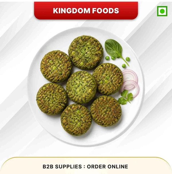 Kingodm Foods Harabhara Kabab (Frozen) (40 Gram/Pc) – 1Kg/ Pack