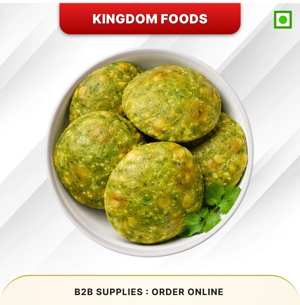 Kingodm Foods Palak Poori (Frozen) (28 Gram/Pc) – 10 Pieces/ 1Pack