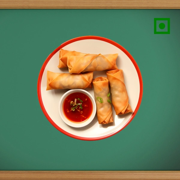 Kingodm Foods Desi Veg Spring Rolls (Frozen) (100 Gram/Pc) – 10 Pieces/ Pack