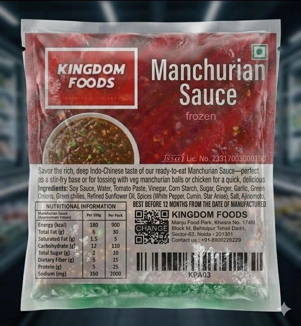 Kingodm Foods Manchurian Sauce (Frozen) – 1 Kg