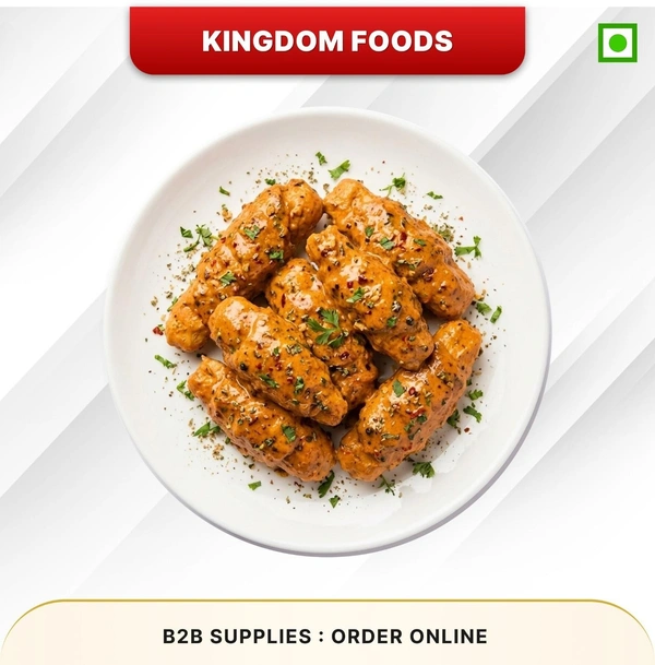 Kingodm Foods Marinated Soya Chaap (Frozen) (100 Gm/Pc) – 1 Kg