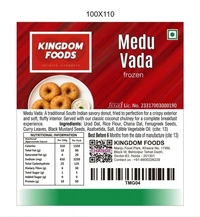 Kingodm Foods Medu Vada (Frozen) (40 Gm/Pc) – 25 Pcs