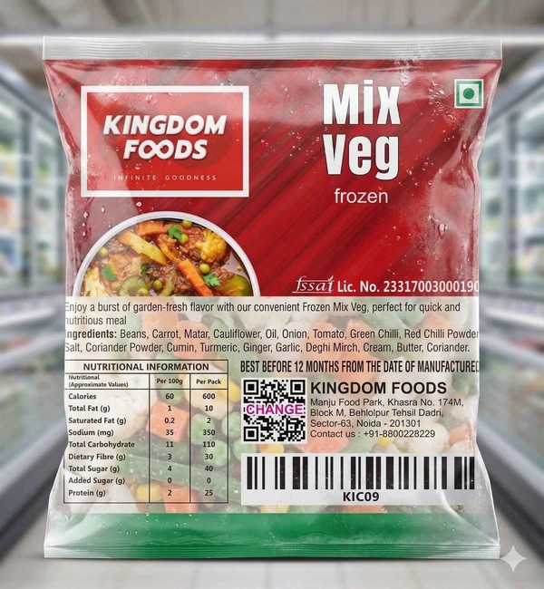 Kingodm Foods Mix Veg (Frozen) – 1 Kg