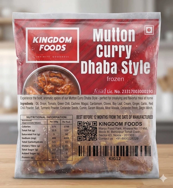 Kingodm Foods Mutton Curry (Dhaba Style) (Frozen) – 1 Kg