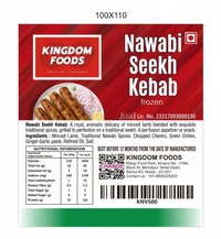 Kingodm Foods Nawabi Seekh Kebab (Frozen) (90 Gm/Pc) – 1 Kg
