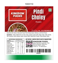 Kingodm Foods Pindi Choley (Frozen) – 1 Kg