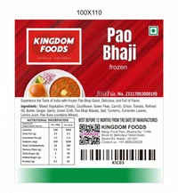 Kingodm Foods Pao Bhaji (Frozen) –1Kg/ Pack