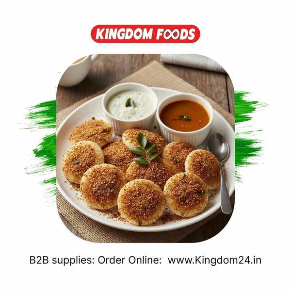 Kingodm Foods Podi Idli (12 Gm/Pc) (Frozen)– 1 Kg