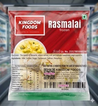 Kingodm Foods Rasmalai (80 Gm/Pc) (Frozen) – 1 Kg