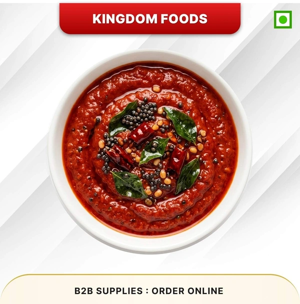 Kingodm Foods Red South Indian Chutney (Frozen) – 1 Kg