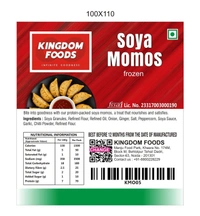 Kingodm Foods Soya Momos (Frozen) (30 Gm/Pc) – Handcrafted, 33 Pcs