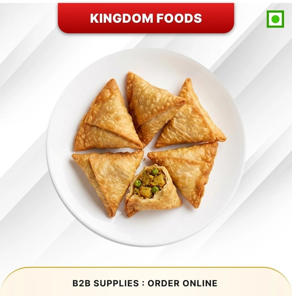 Kingodm Foods Samosa (Frozen) (70 Gm/Pc) – 1 Kg