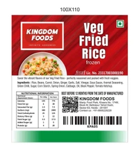 Kingodm Foods Veg Fried Rice (Frozen) – 1Kg/ Pack