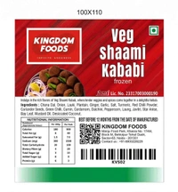 Kingodm Foods Veg Shaami Kababi (Frozen) (40 Gram/Pc) – 1Kg/ Pack