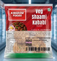 Kingodm Foods Veg Shaami Kababi (Frozen) (40 Gram/Pc) – 1Kg/ Pack