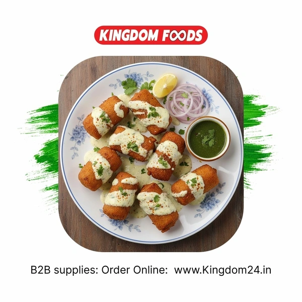 Kingodm Foods Veg Dahi Kay Sholay (Frozen) (100 Gm/Pc) – 1 Kg