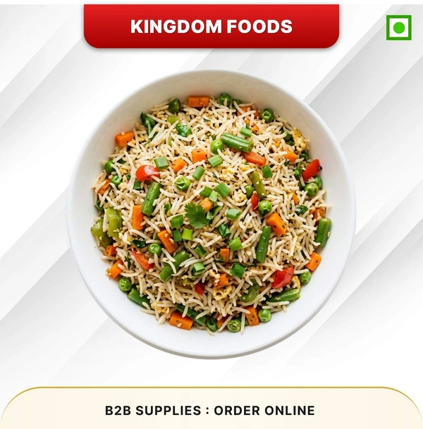 Kingodm Foods Veg Fried Rice (Frozen) – 1Kg/ Pack