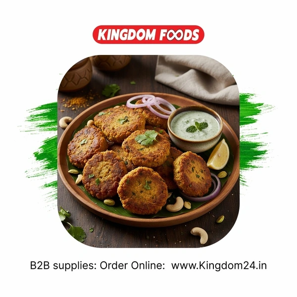 Kingodm Foods Chicken Shaami Kebab (Frozen) (40 Gm/Pc) – 1 Kg