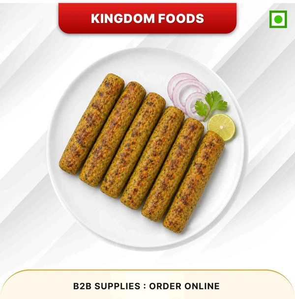 Kingodm Foods Veg Seekh Kababi (Frozen) (70 Gram/Pc) – 1Kg/ Pack