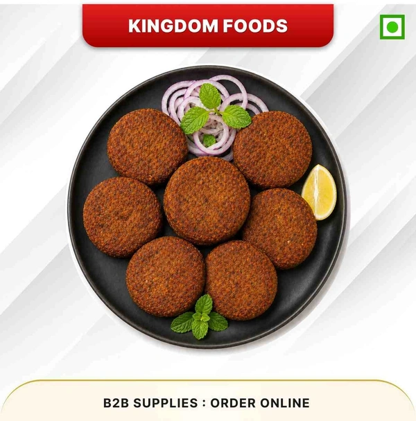Kingodm Foods Veg Shaami Kababi (Frozen) (40 Gram/Pc) – 1Kg/ Pack