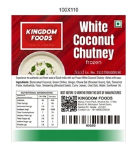 Kingodm Foods White Coconut Chutney (Frozen) – 1 Kg
