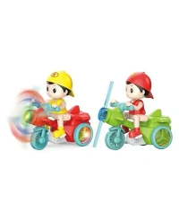 Musical 360° Rotating Stunt Tricycle with Joker Bump Action - Turquoise