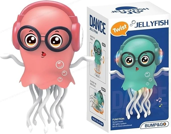 Dancing Jellyfish Toy, Light-up Musical Octopus with 360° Rotating Toy - Dancing Jelly Fish/Squid