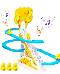 Race Duck Track Set, Funny Automatic Stair-Climbing Ducklings