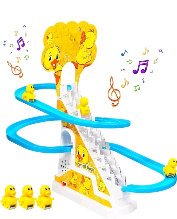 Race Duck Track Set, Funny Automatic Stair-Climbing Ducklings