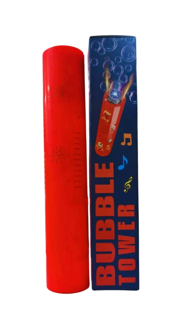 Tower Bubble Maker Machine, Automatic with Lights & Fireworks Sound Effect