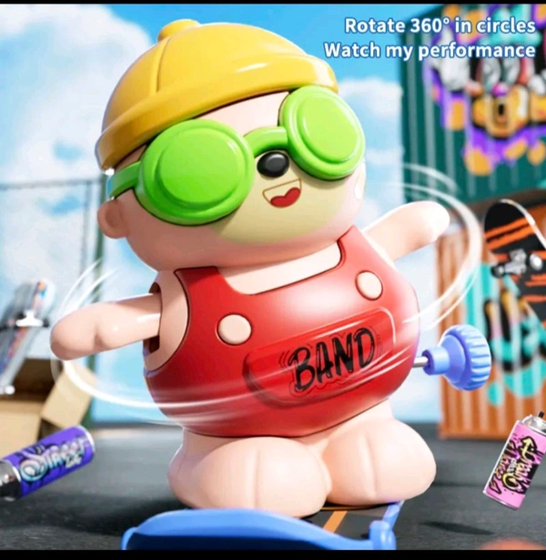 Skateboarding Bear - Wind Up