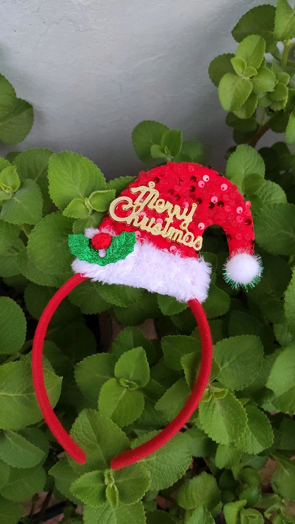 Xmas Kids Headband With Sequins ( Random Color)
