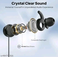 Pear Neckband Premium Quality Pear 2 Years Warranty - Black, FREE